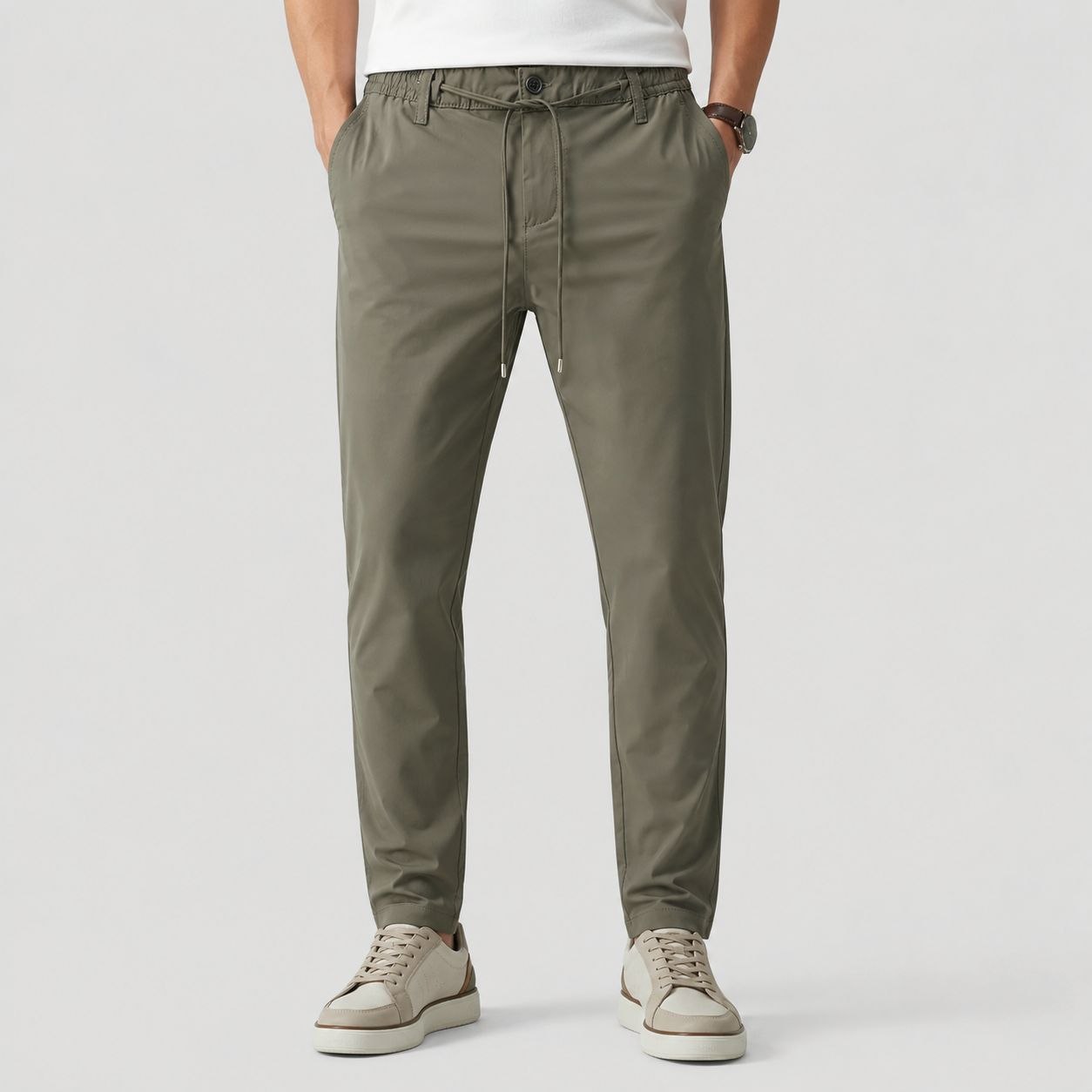 Olive aeron flex jogger trouser in olive | Flamingo Fits