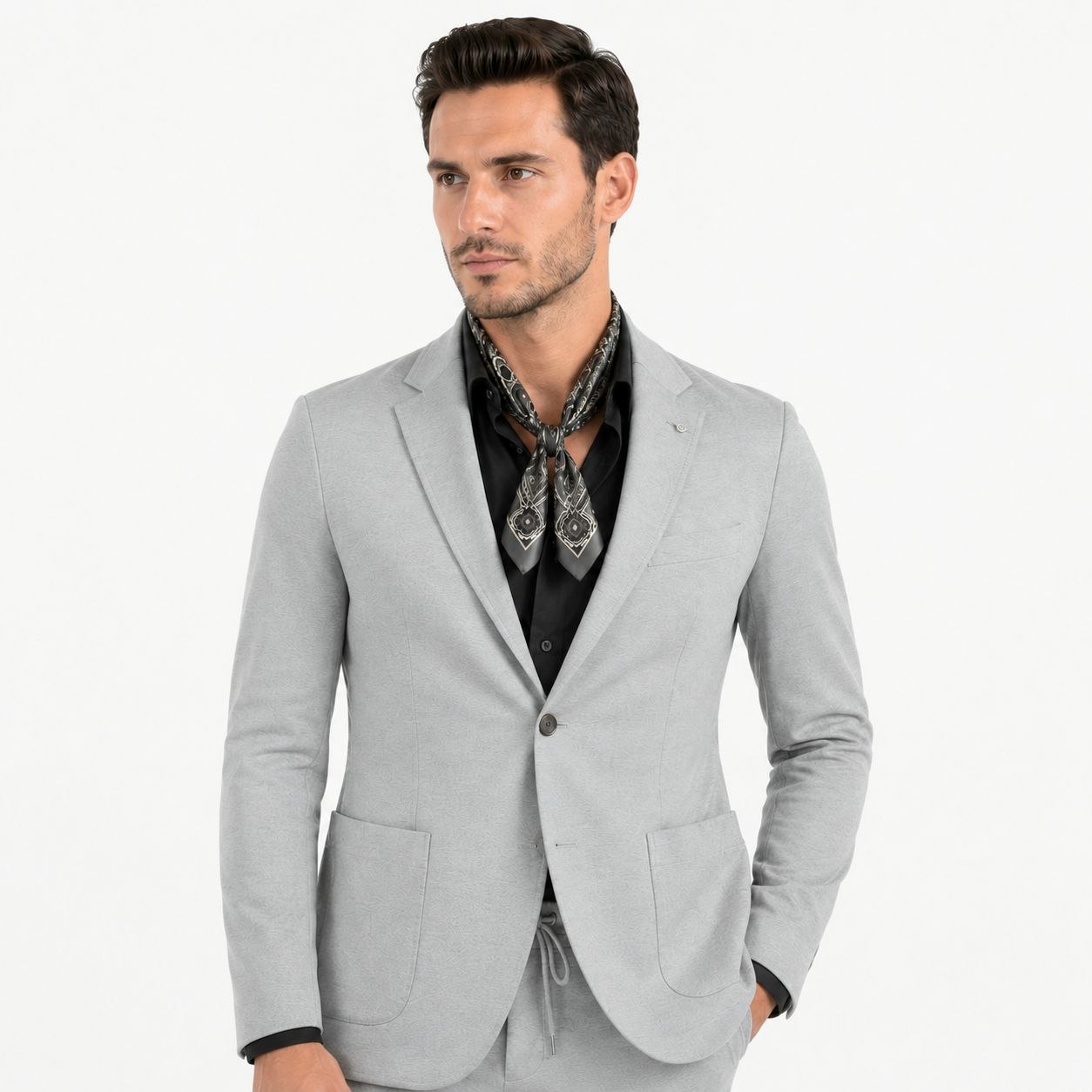 Grey vintage lycra two-pieces suit in grey | Flamingo Fits