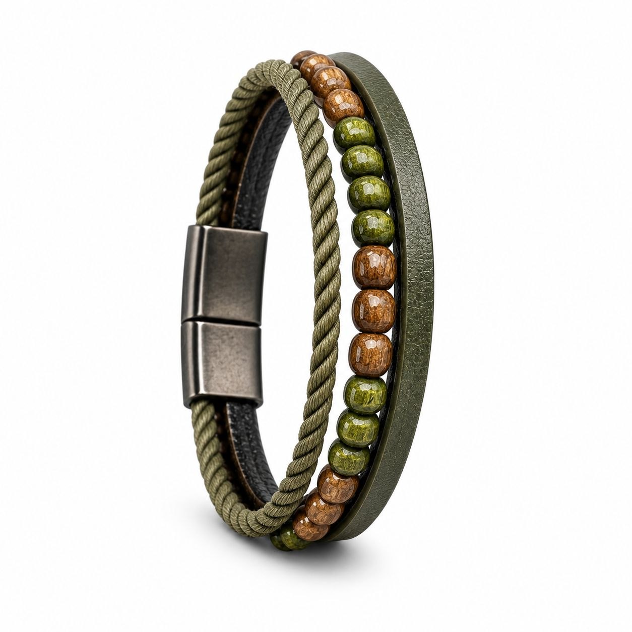 Leather bracelet in mixed | Flamingo Fits