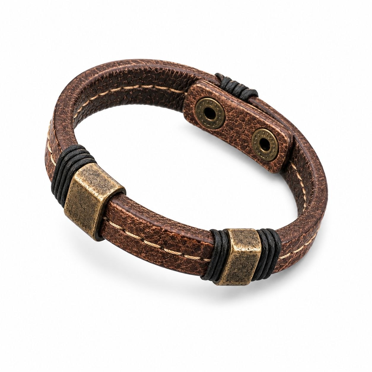 Leather bracelet in mixed | Flamingo Fits