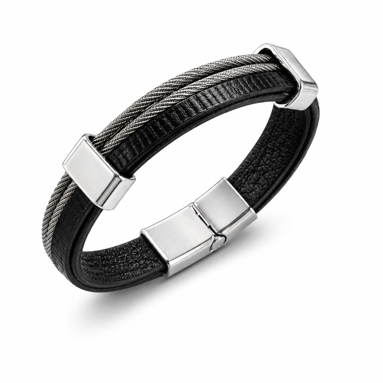 Leather bracelet in mixed | Flamingo Fits