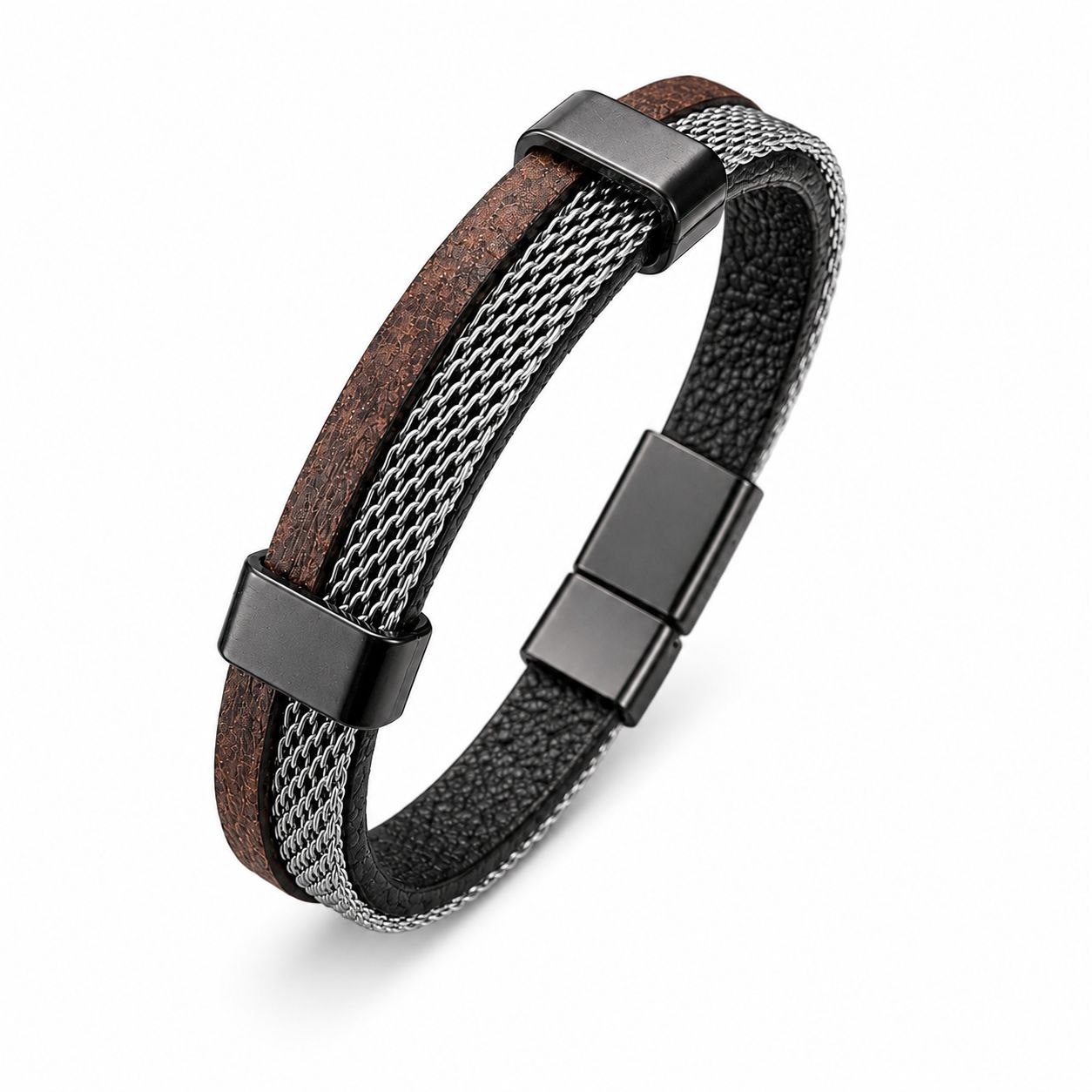 Leather bracelet in mixed | Flamingo Fits