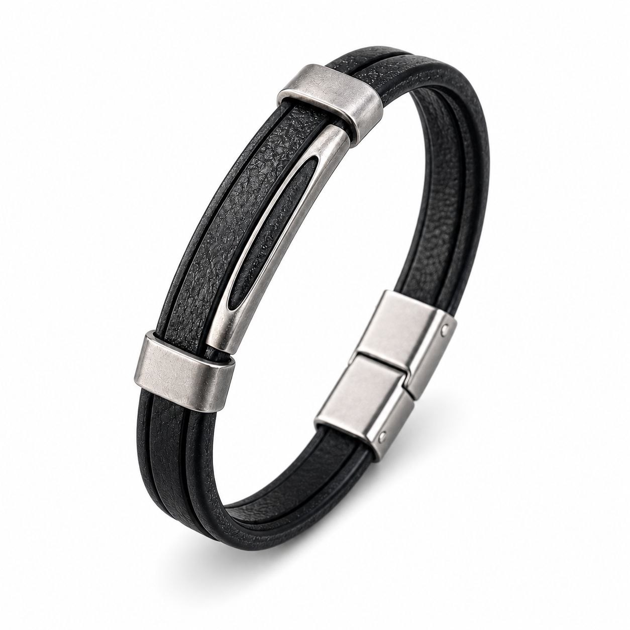 Leather bracelet in mixed | Flamingo Fits