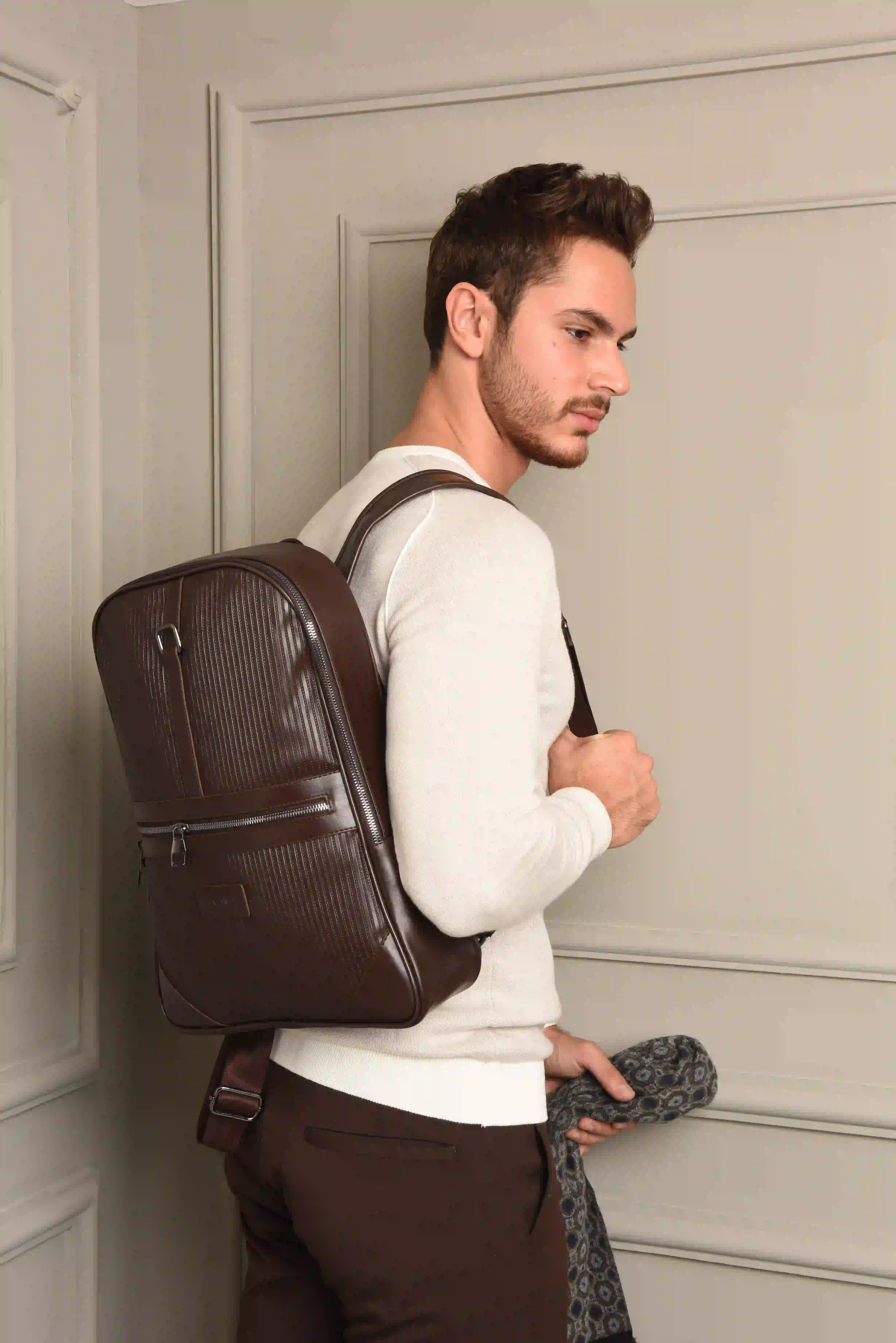 Front zipper backpack