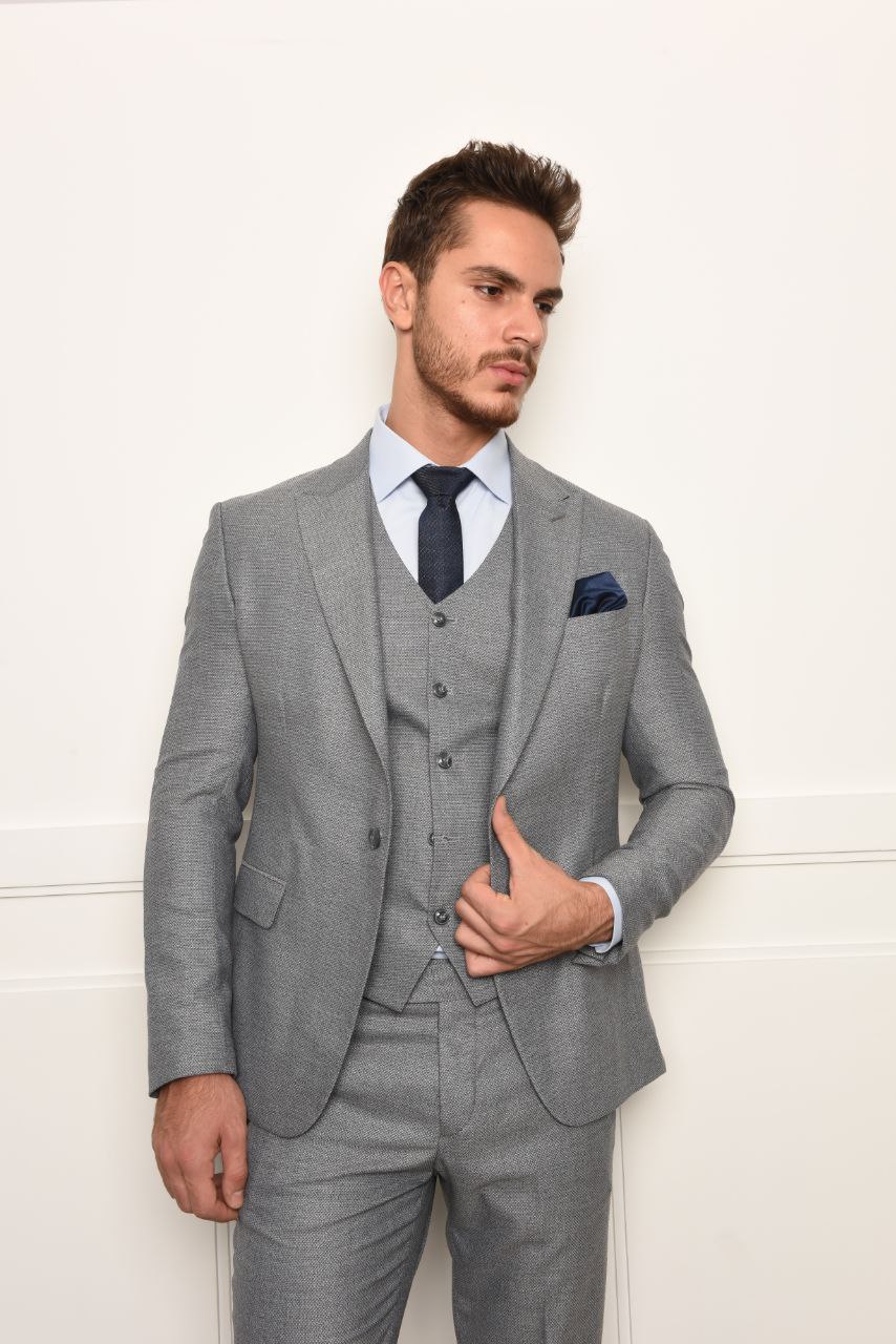Grey Blanded Suit