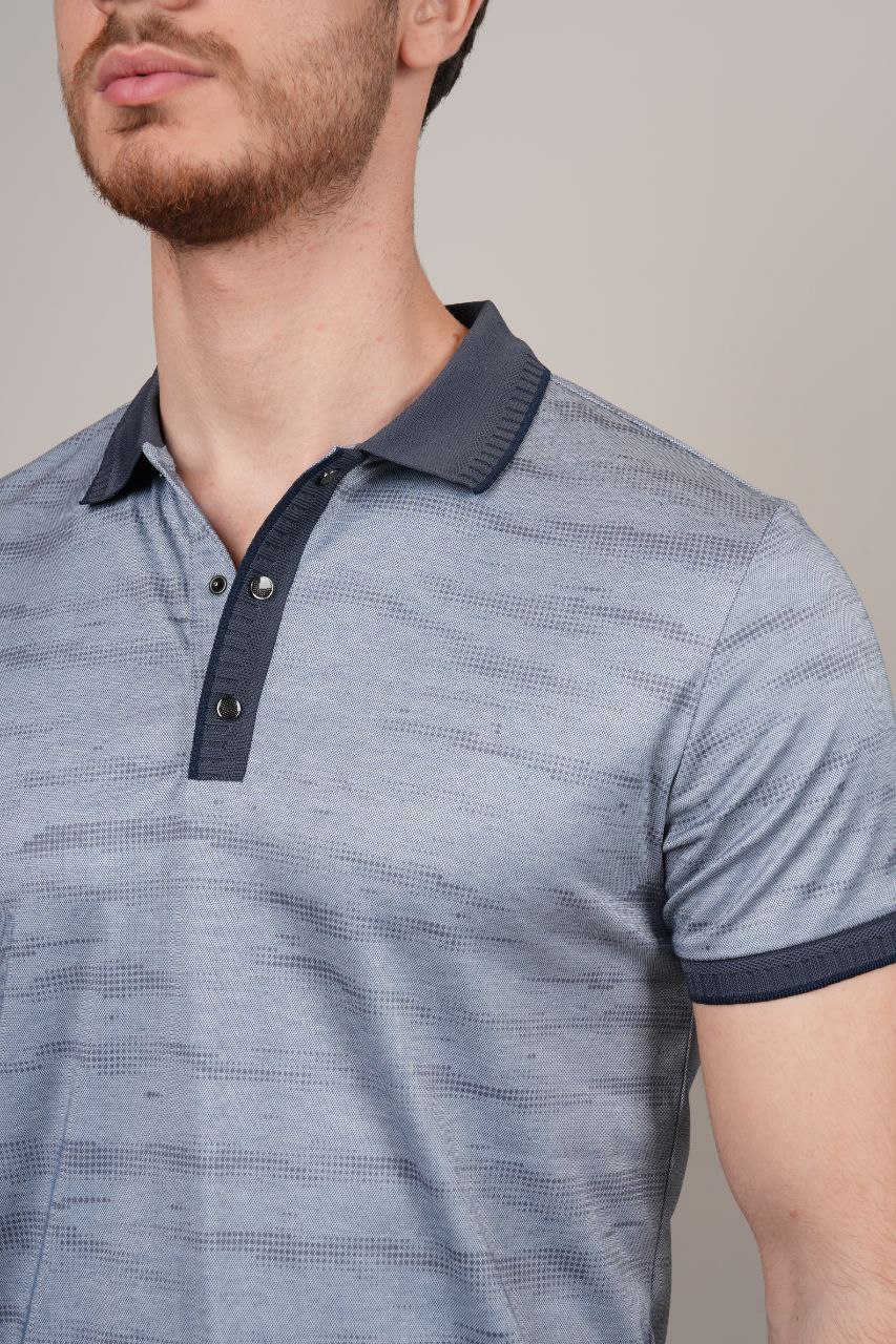 t.m blue polo neck tshirt
