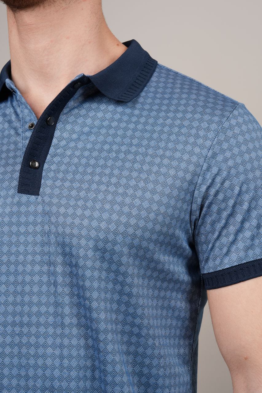 t.m blue navy polo neck tshirt