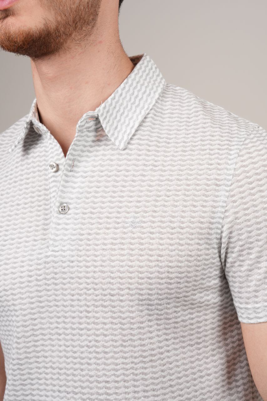 jack grey striped polo neck