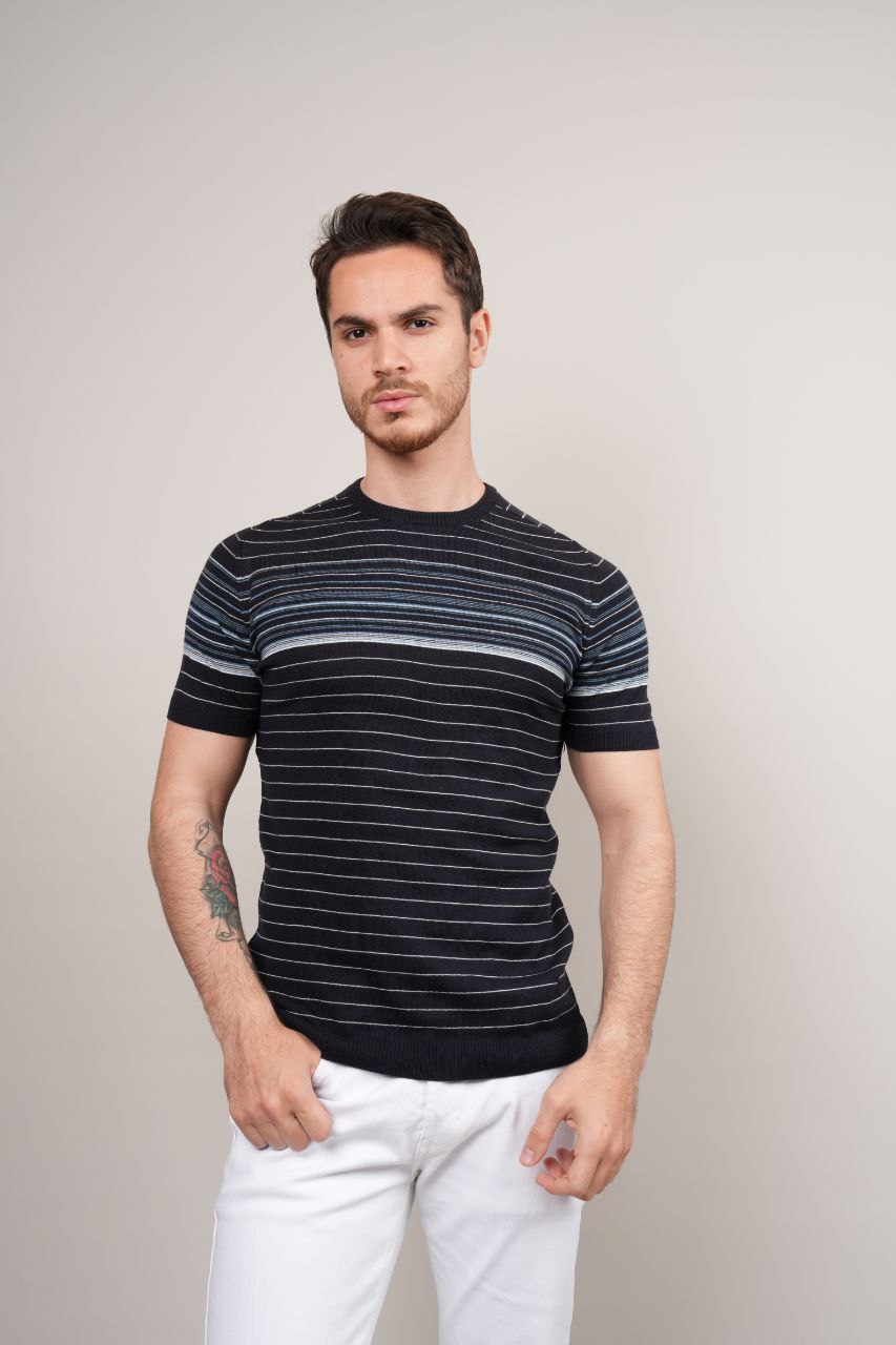 po striped knitted tshirt