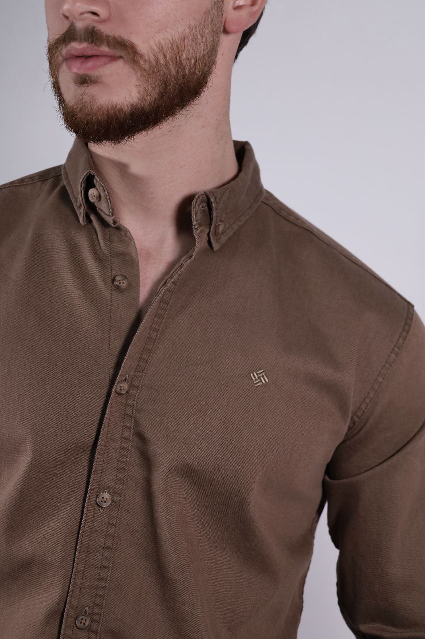 senzy brown curduroy shirt