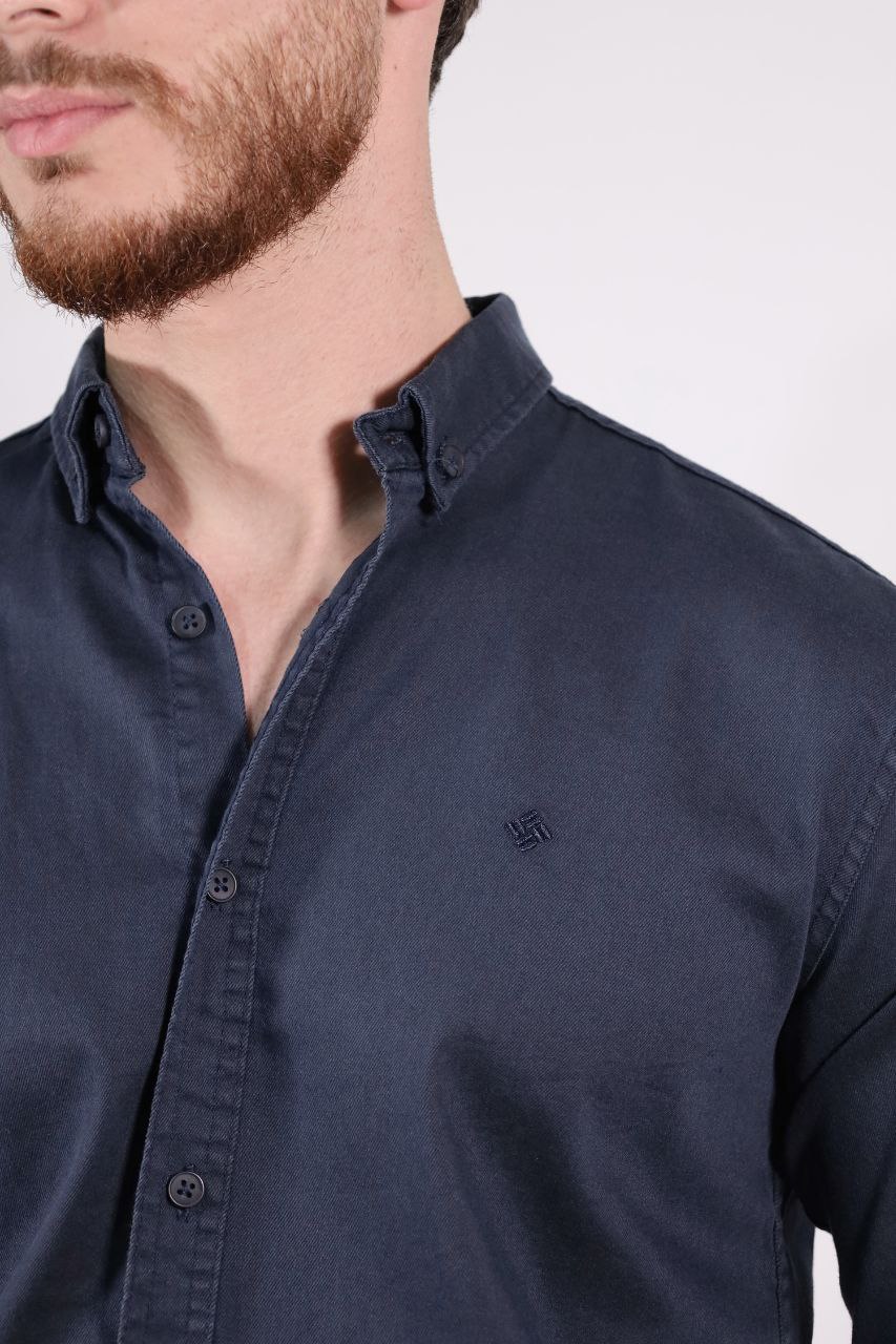 Senzy Navy Curduroy Shirt