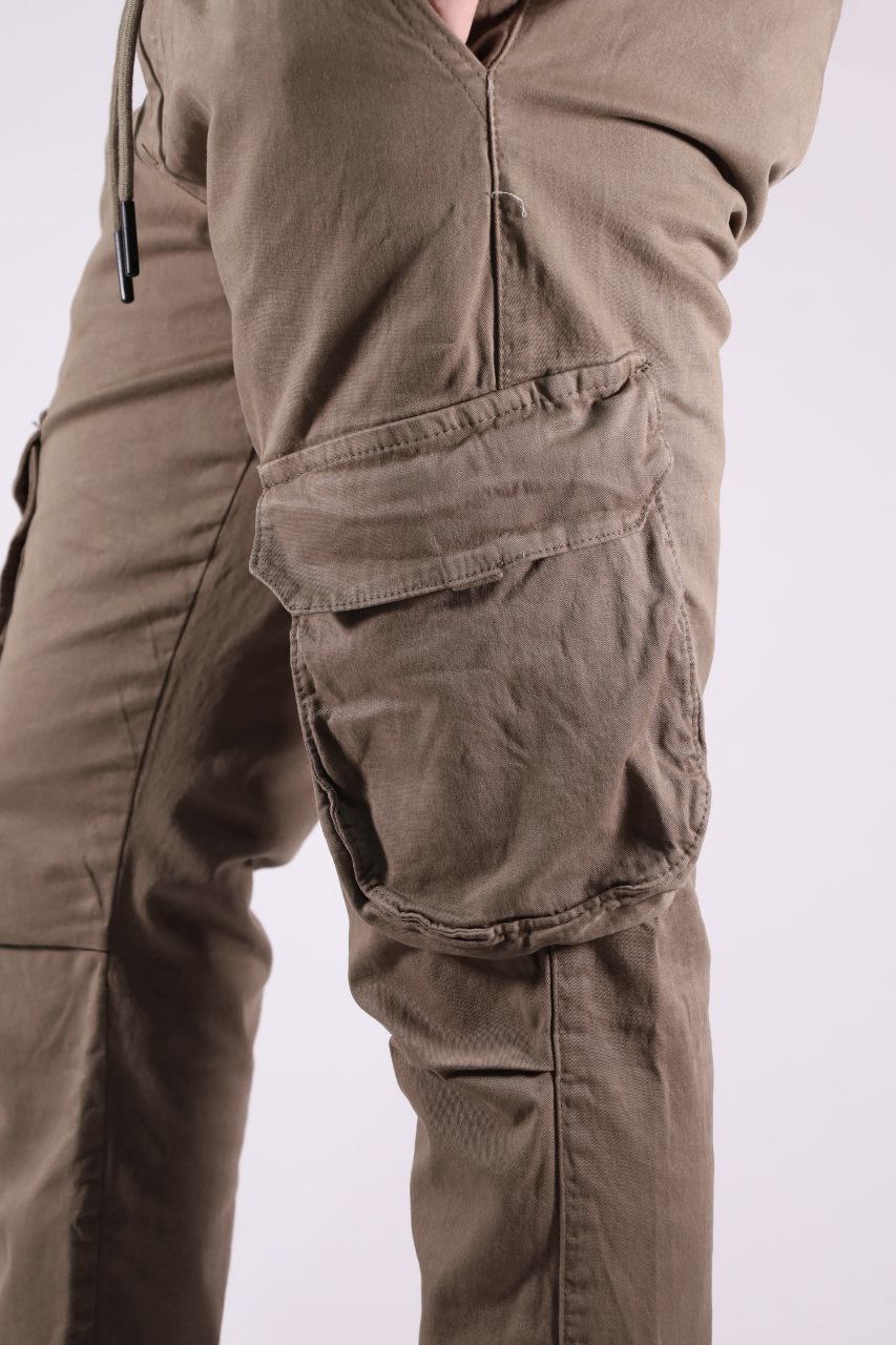 khaki cargo trousers