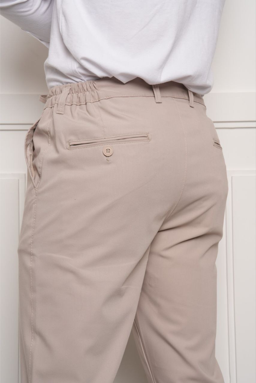 BEIGE PARACHUTE JOGGER TROUSER