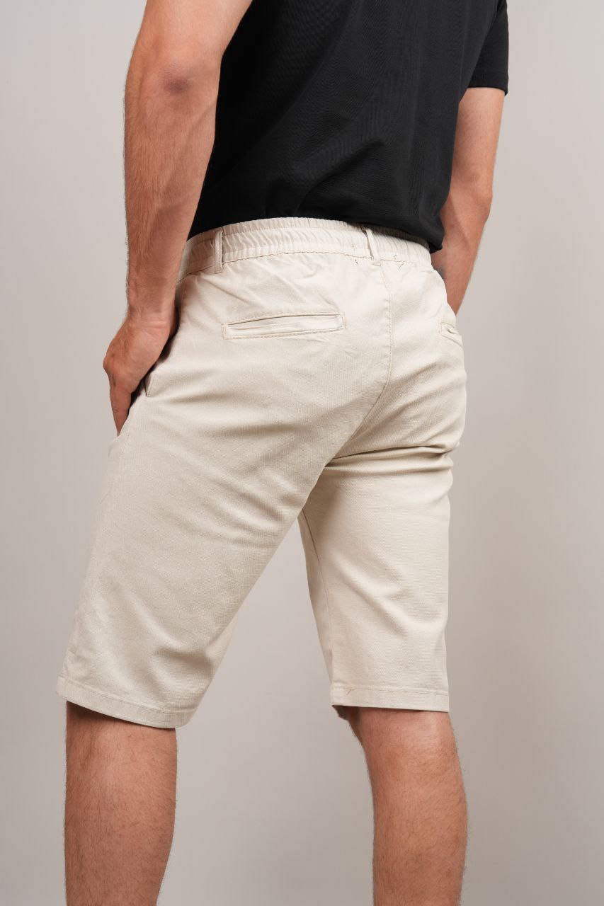 Beige mega short trouser in beij | Flamingo Fits