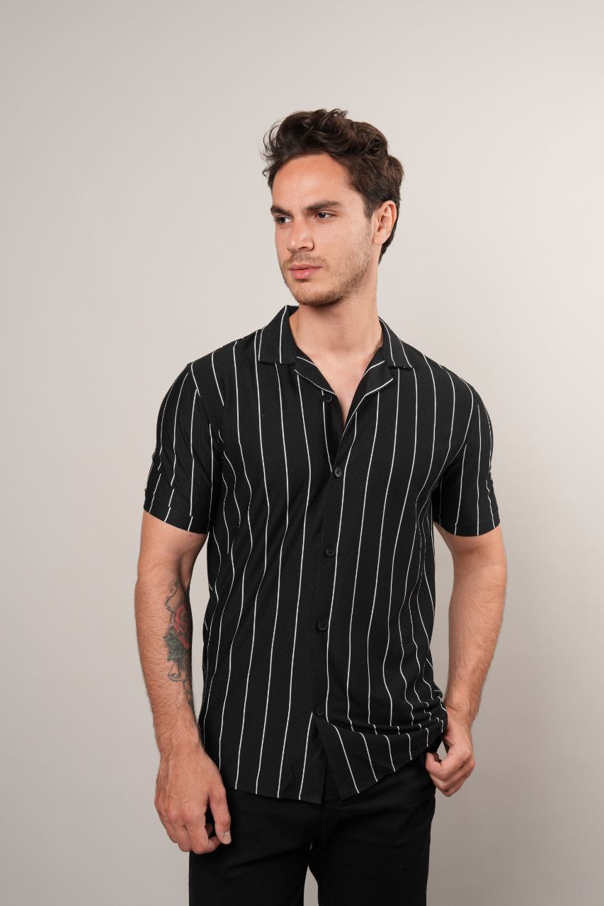 BLACK BOGLER STRIPED SHORT SLEEVE SHIRT