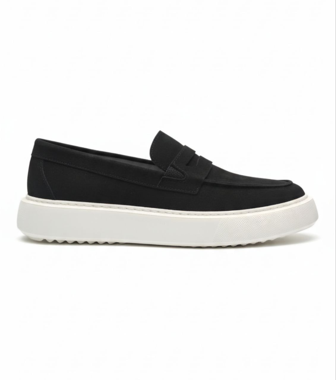 Black pearl penny loafer in black | Flamingo Fits