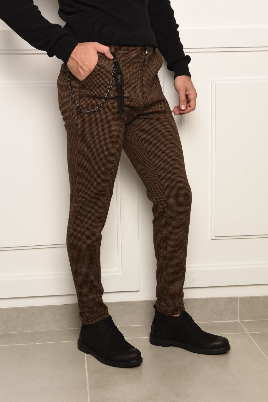Brown Lycra Fachion Pant