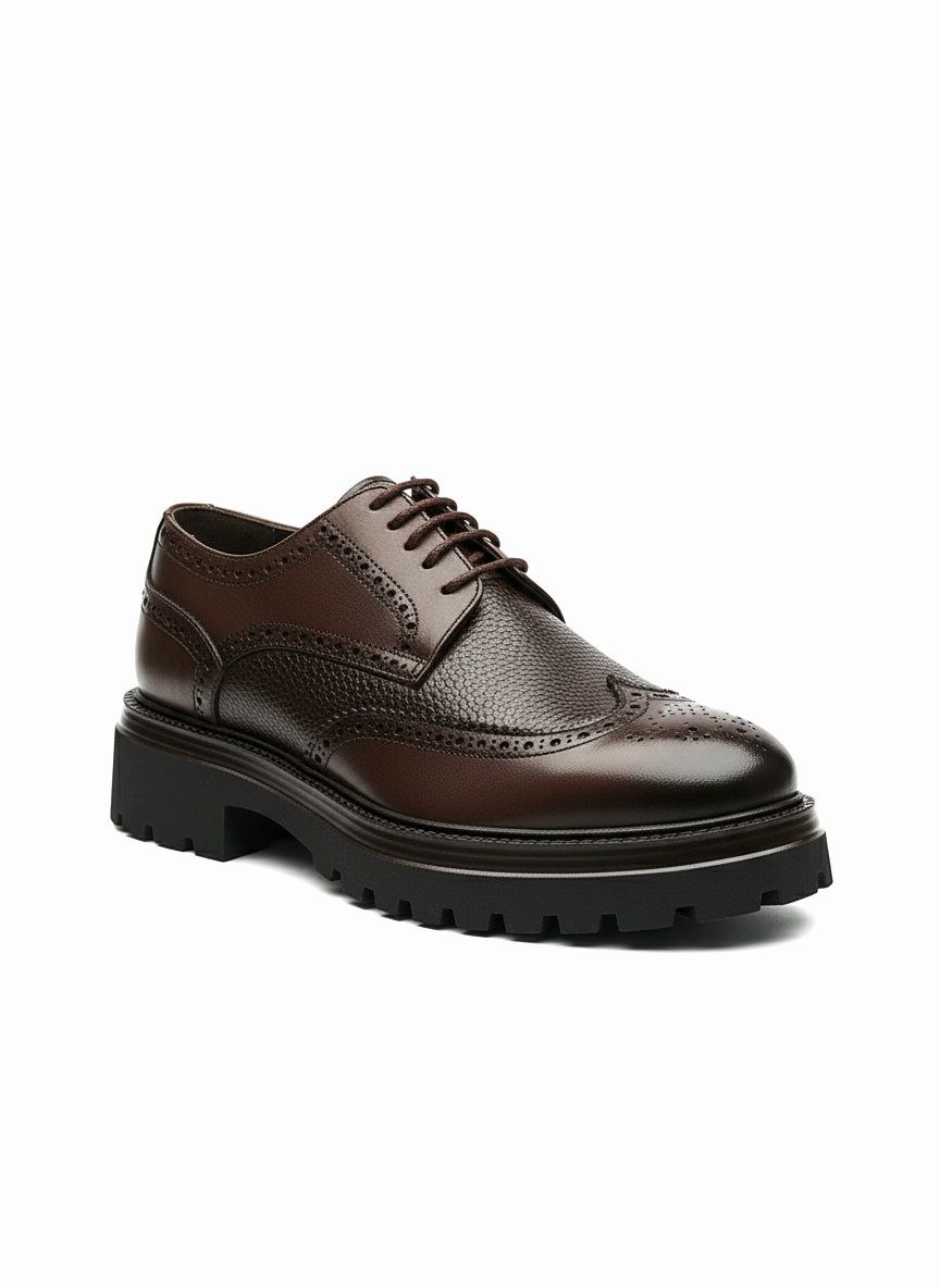 Brown Brogue Rugged Shoes