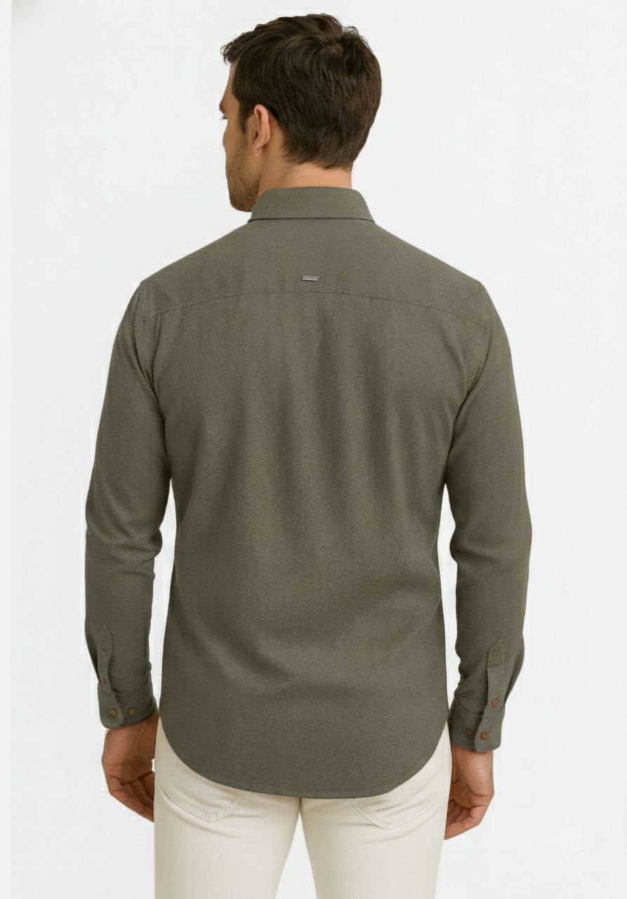Graphite olive utility shirt in zayte | Flamingo Fits