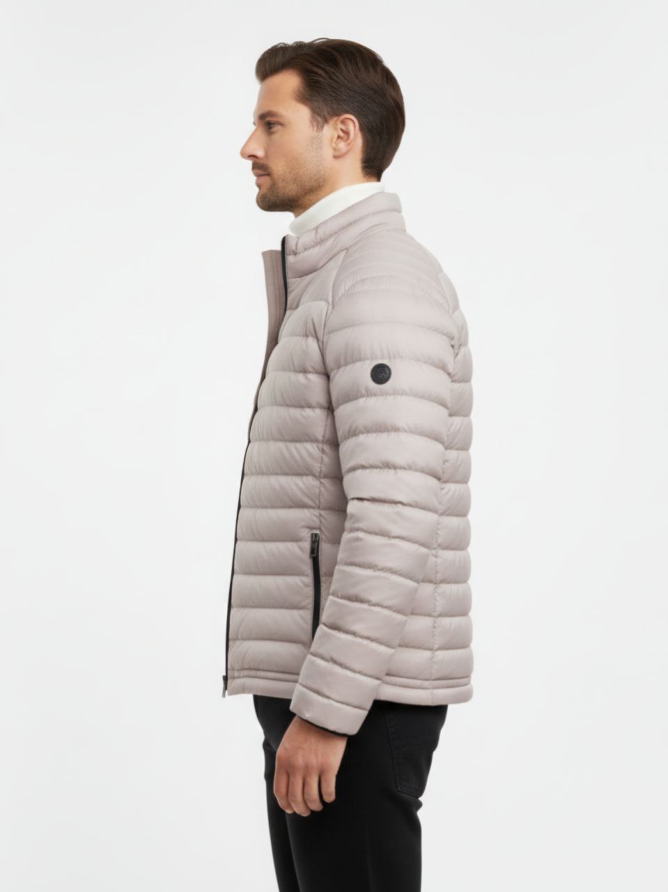 Beige puffer jacket in beij | Flamingo Fits
