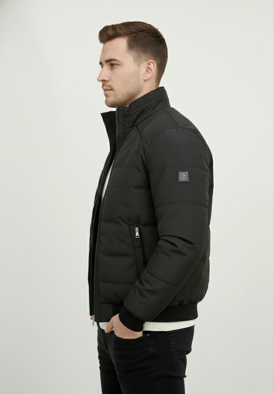 Midnight streamline bomber jacket in black | Flamingo Fits