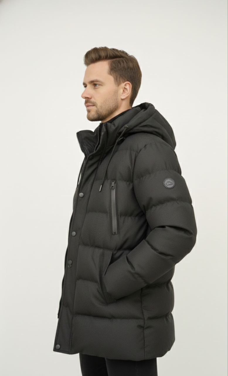 Black arctic shadow parka jacket in black | Flamingo Fits