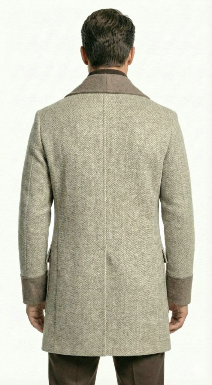 Brown  shawl-collar coat in brown | Flamingo Fits