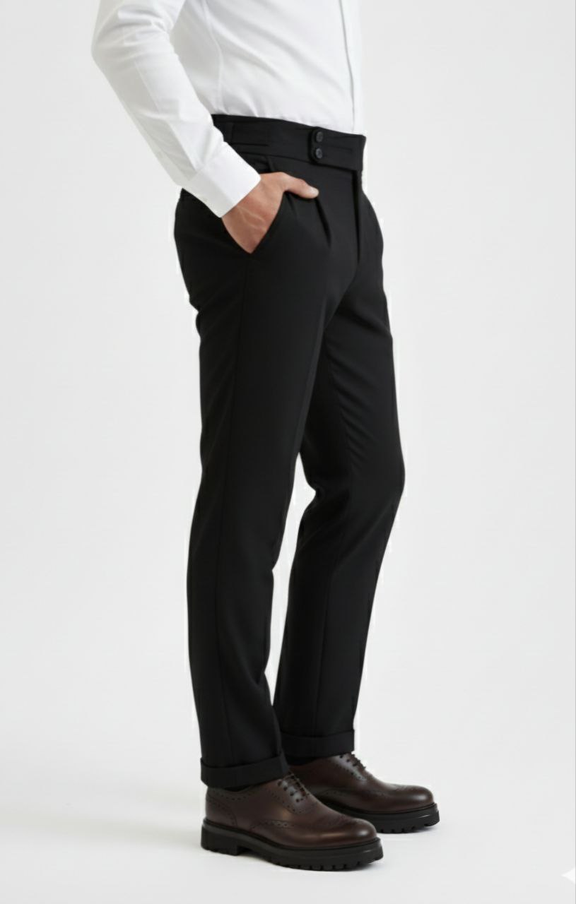 Black limited eddition formal trouser in black | Flamingo Fits