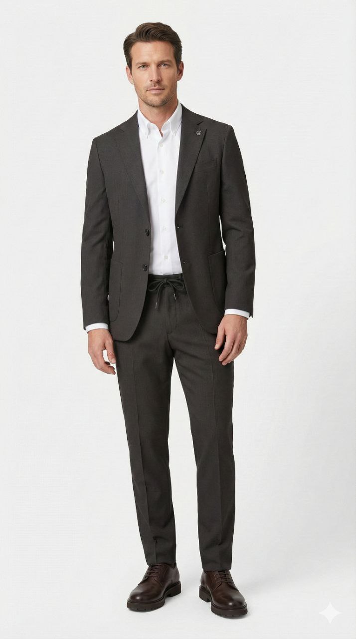 Black jetline two-piece suit in black | Flamingo Fits
