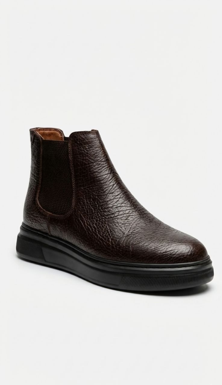 Brown  casual shadow chelsea boot in brown | Flamingo Fits