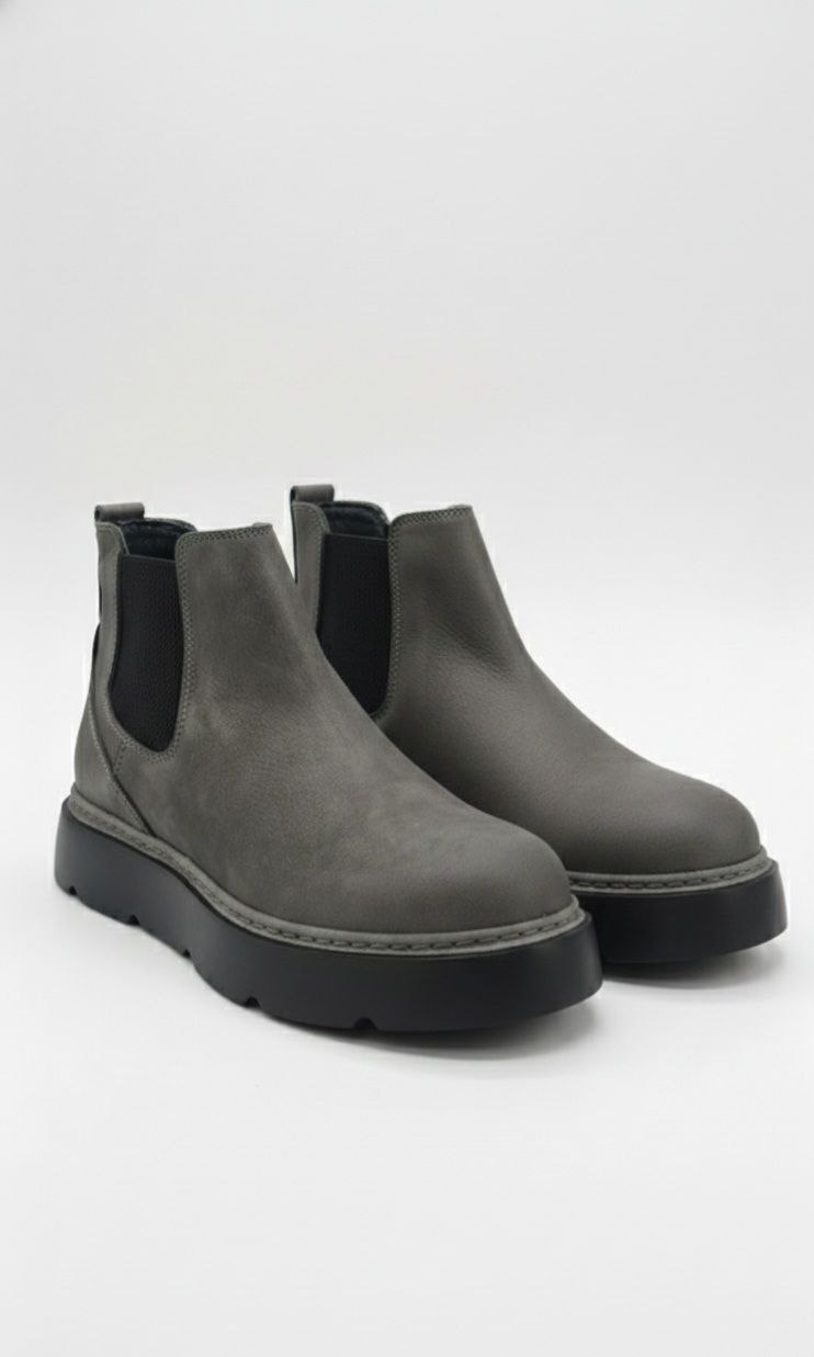 Grey  casual chelsea boot in grey | Flamingo Fits