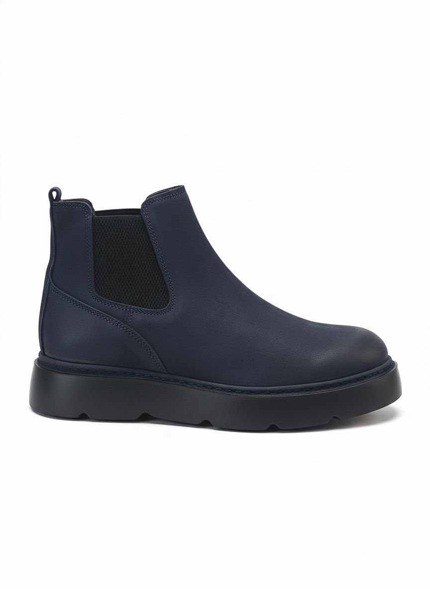 Navy  casual chelsea boot in navy | Flamingo Fits