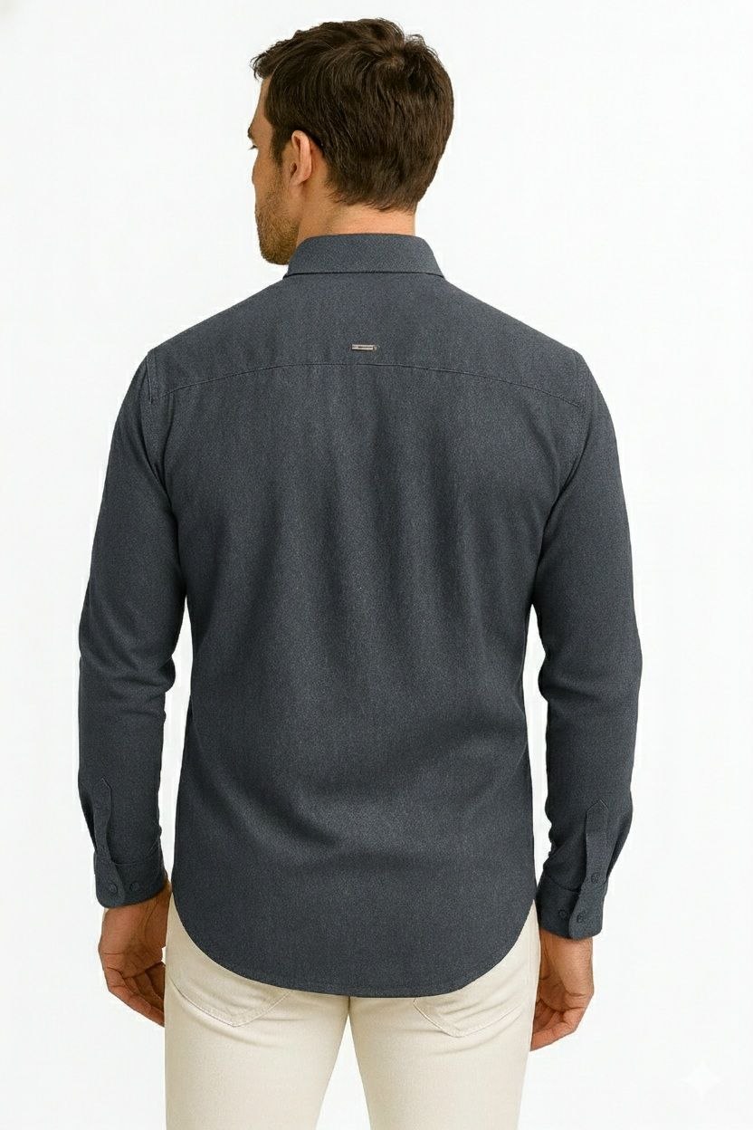 Midnight indigo utility shirt in indigo | Flamingo Fits