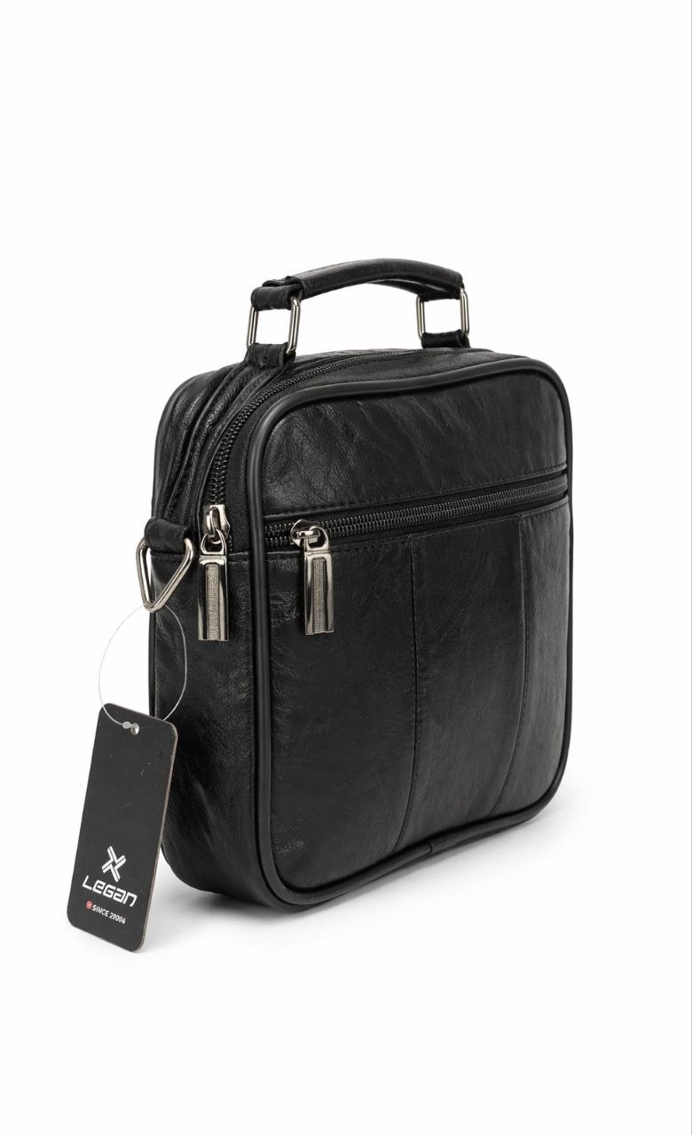 Lega multi zipper square bag in black | Flamingo Fits