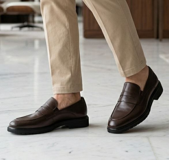 Brown heritage classic loafer in brown | Flamingo Fits