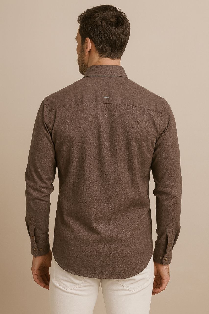 Mocha heritage utility shirt in zayte navy | Flamingo Fits