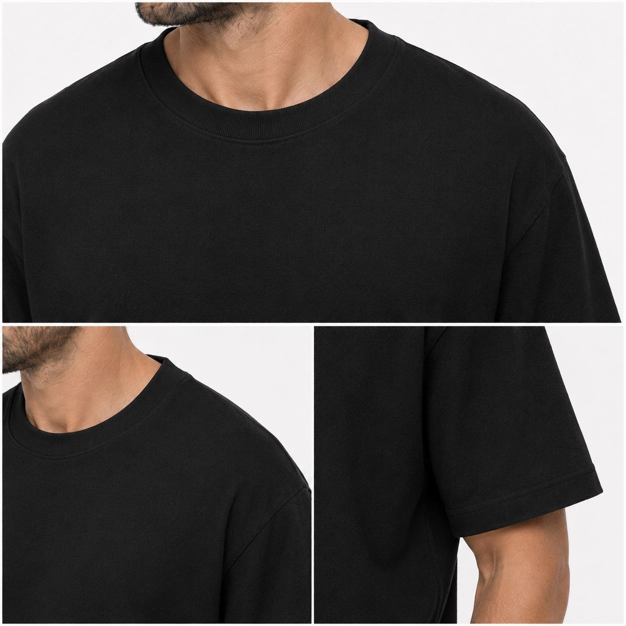 Black oversized box tshirt in black | Flamingo Fits