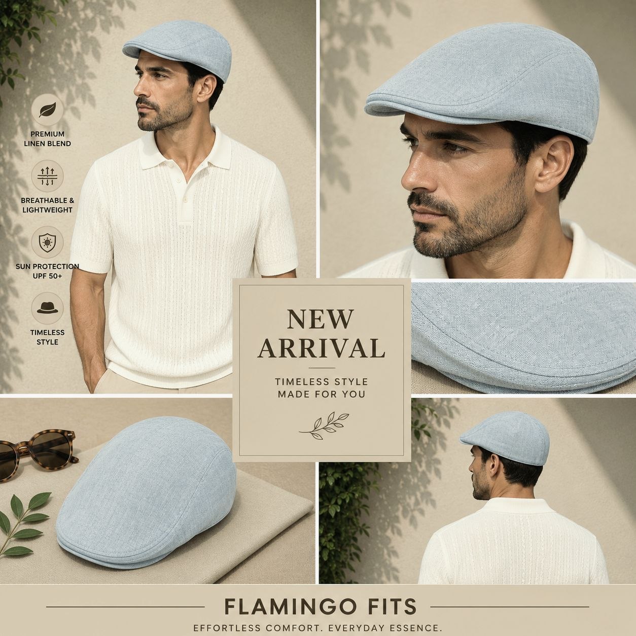 Slate blue flat cap in SLATE BLUE | Flamingo Fits