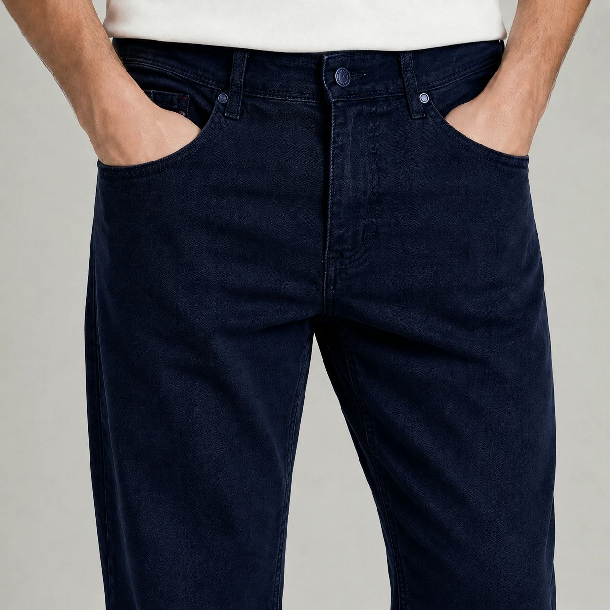 Navy regular five pockets in navy | Flamingo Fits