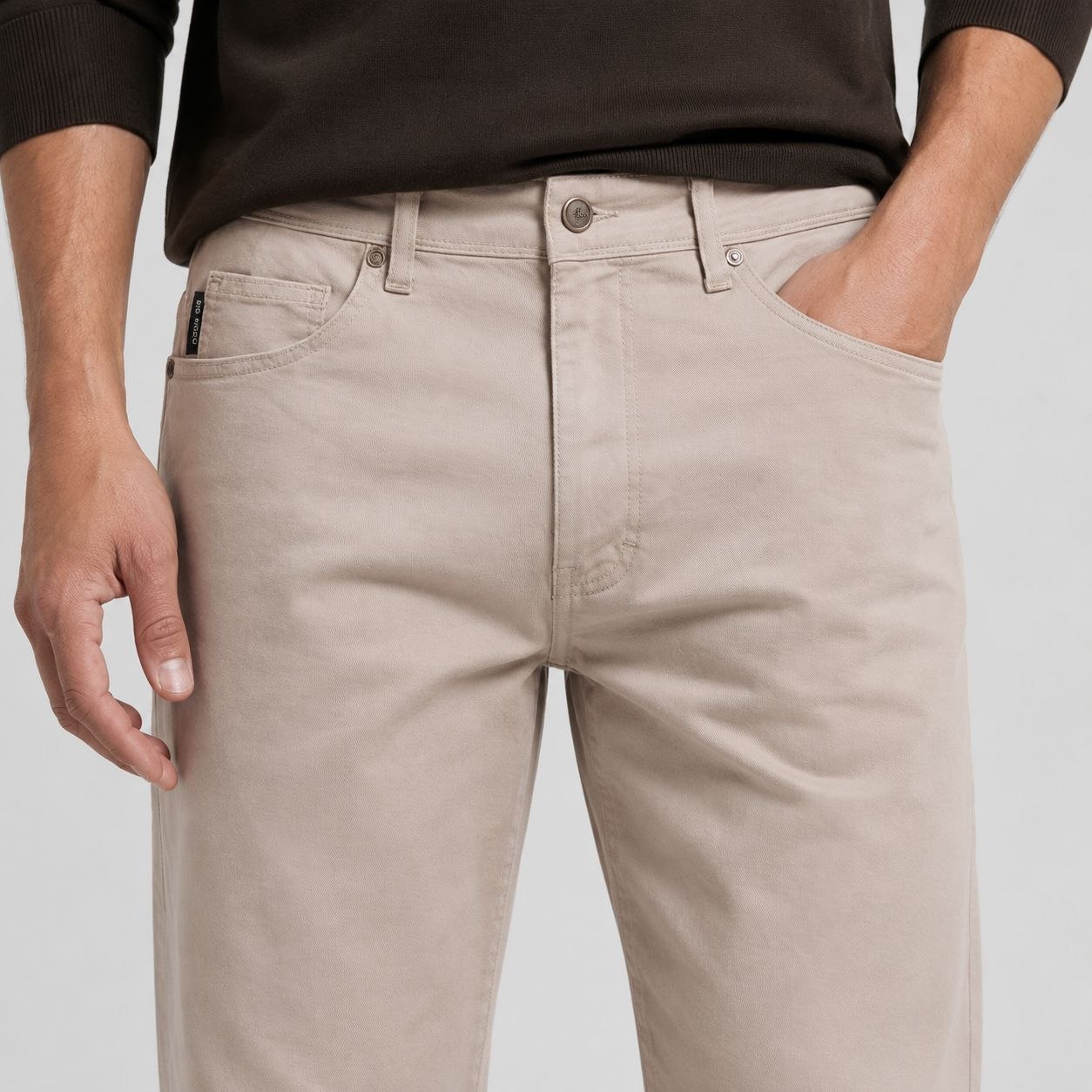 Camel regular five pockets in camel | Flamingo Fits
