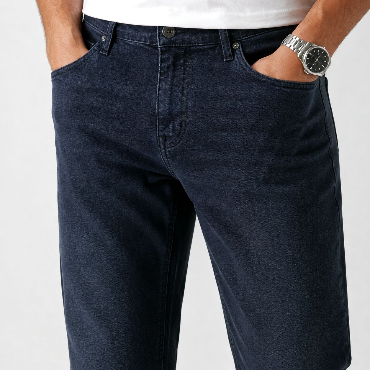 Saho regular jeans in dark navy | Flamingo Fits