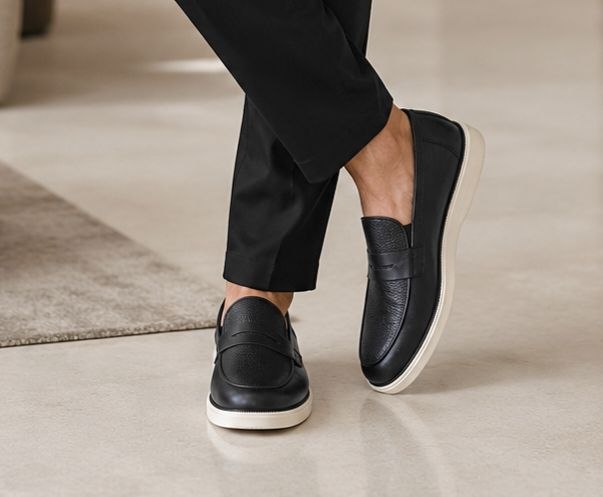 Black nero elite leather loafer in black | Flamingo Fits