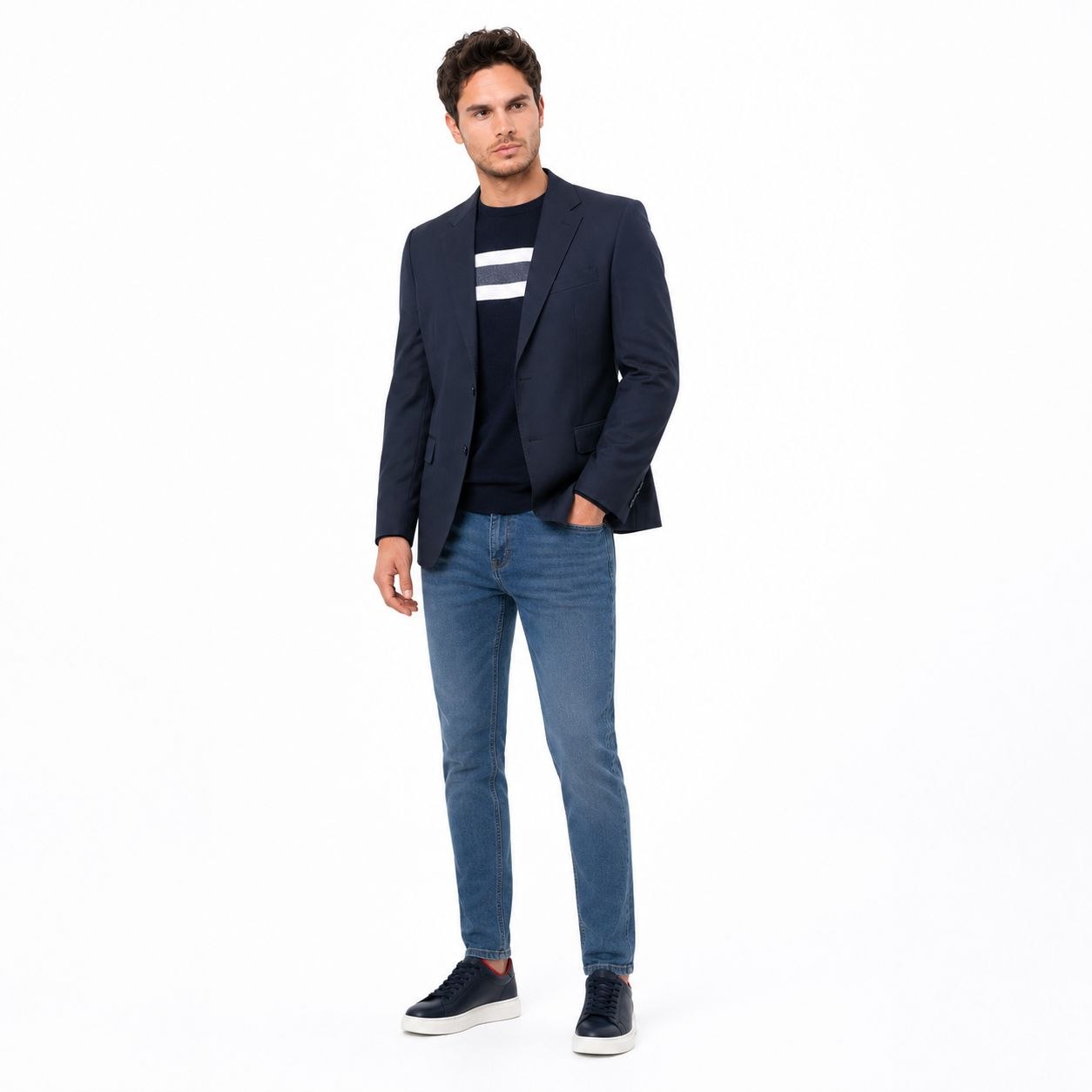 Navy ventero blazer in navy | Flamingo Fits