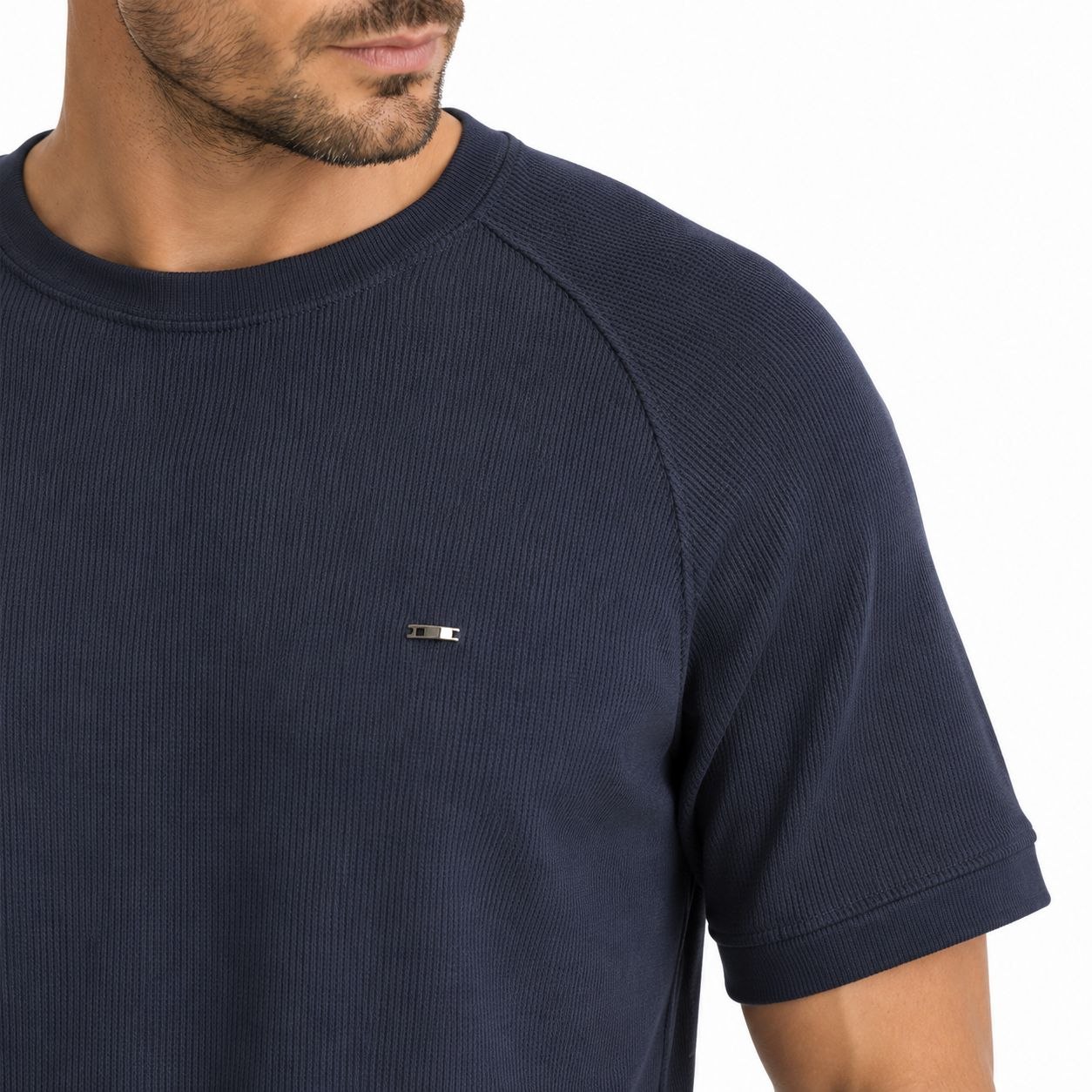 Navy veneto basic tshirt in navy | Flamingo Fits