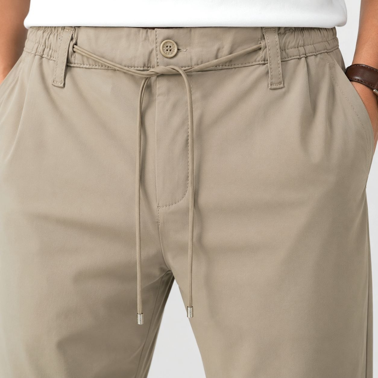 Beige aeron flex jogger trouser in beige | Flamingo Fits