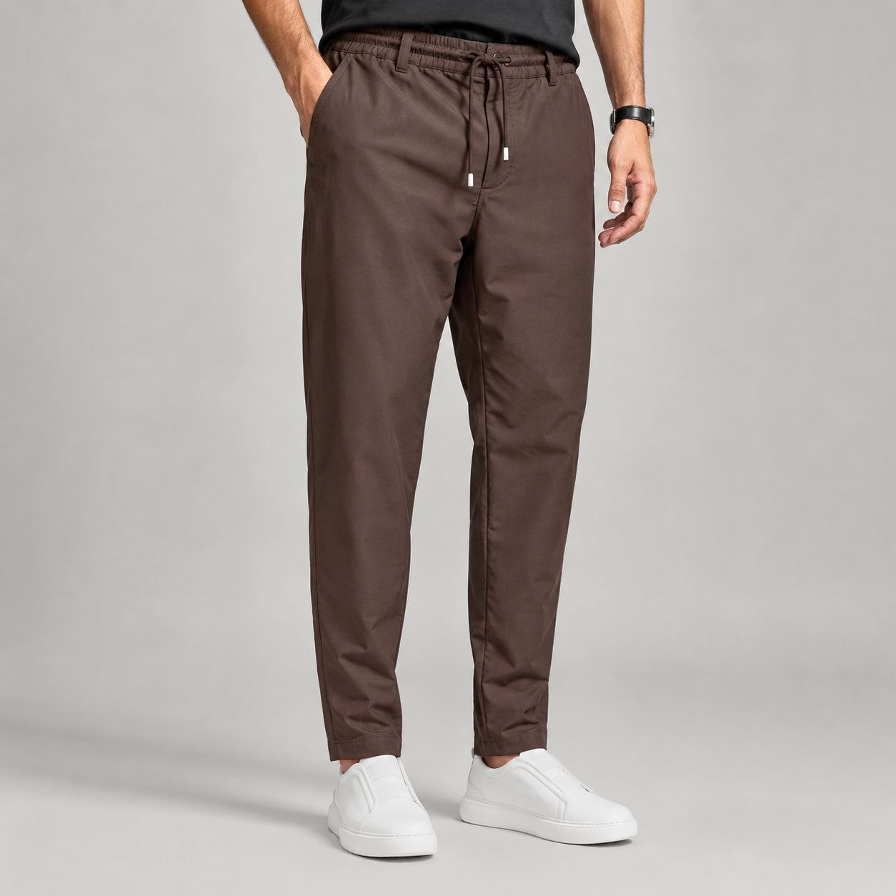 Brown aeron flex jogger trouser in brown | Flamingo Fits