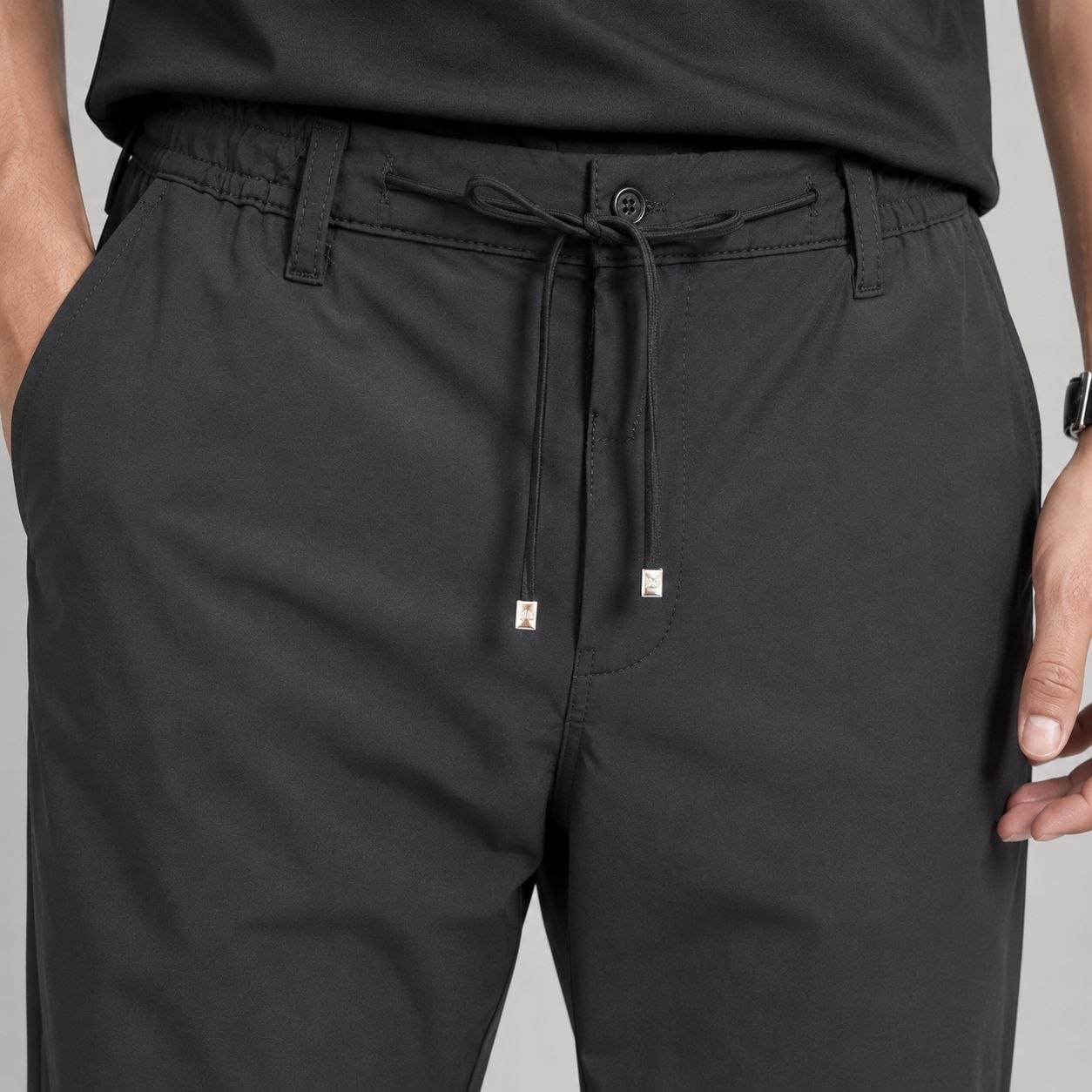 Black aeron flex jogger trouser in black | Flamingo Fits