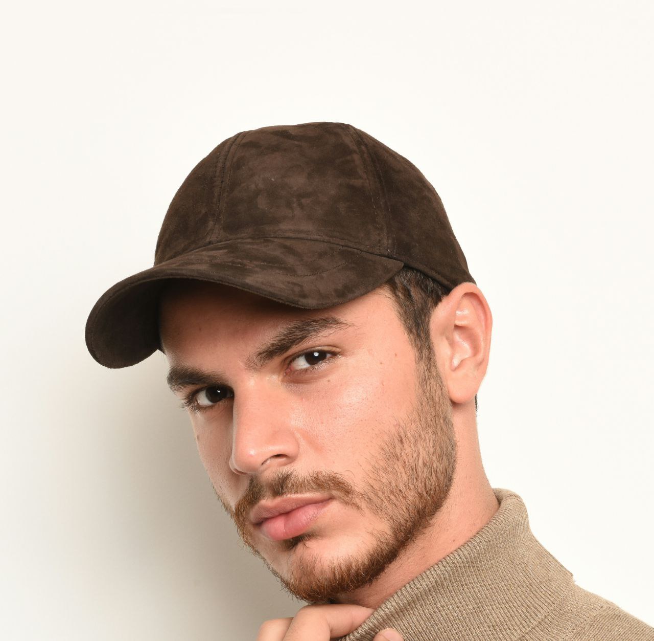 Suede baseball cap in black | Flamingo Fits