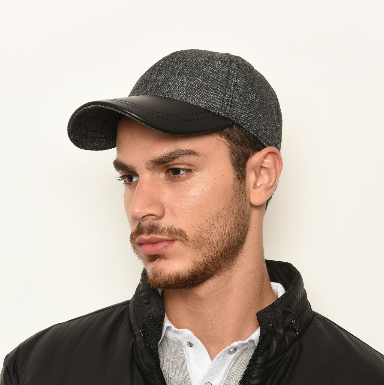 Perforted wool and leather cap in PENY KS | Flamingo Fits