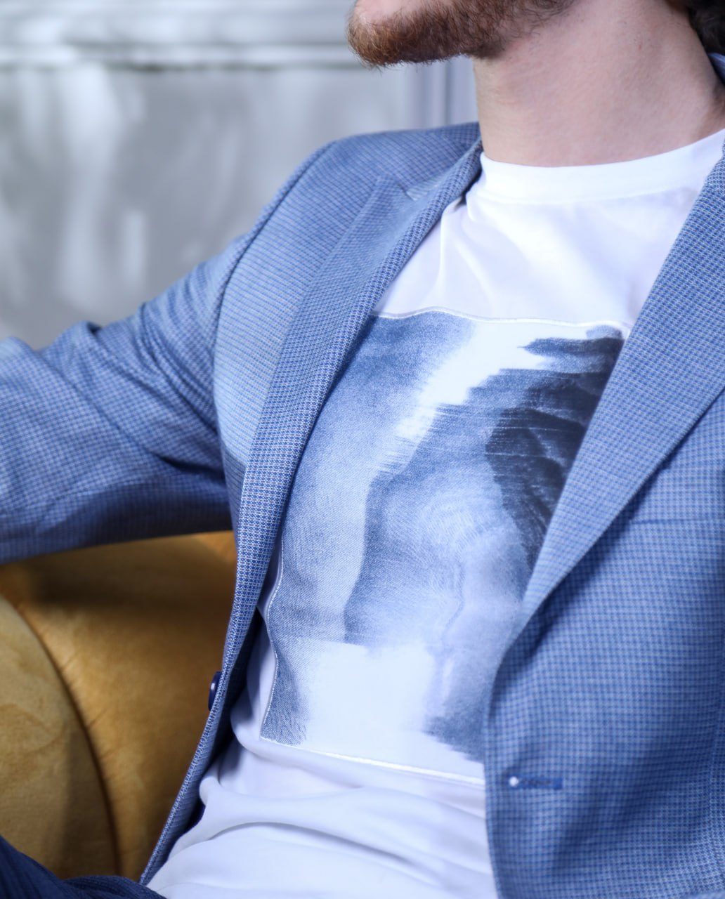 Blue pointed blazer in blue | Flamingo Fits